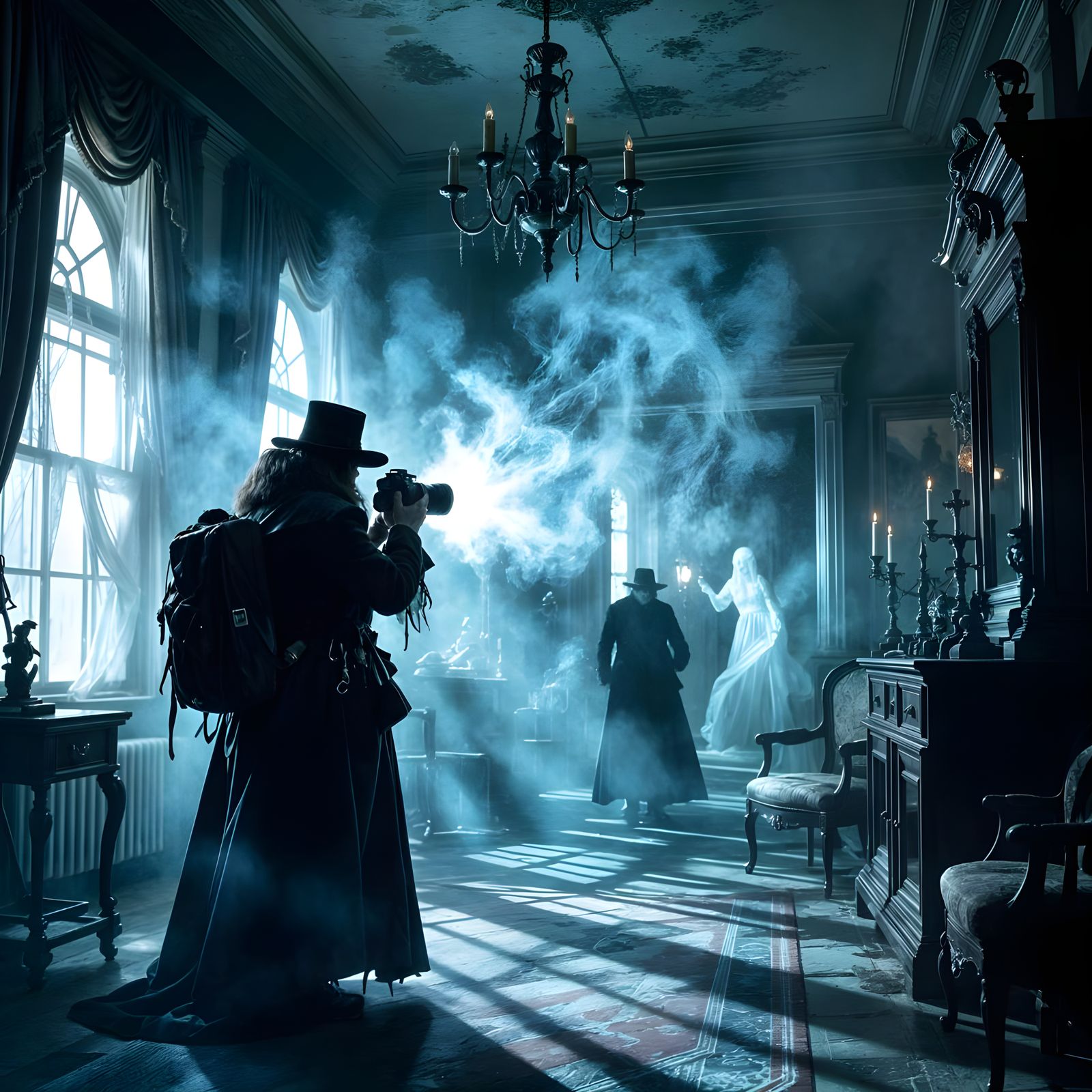 Spectral Photographer Captures Haunted Mansion in Gothic Hor...