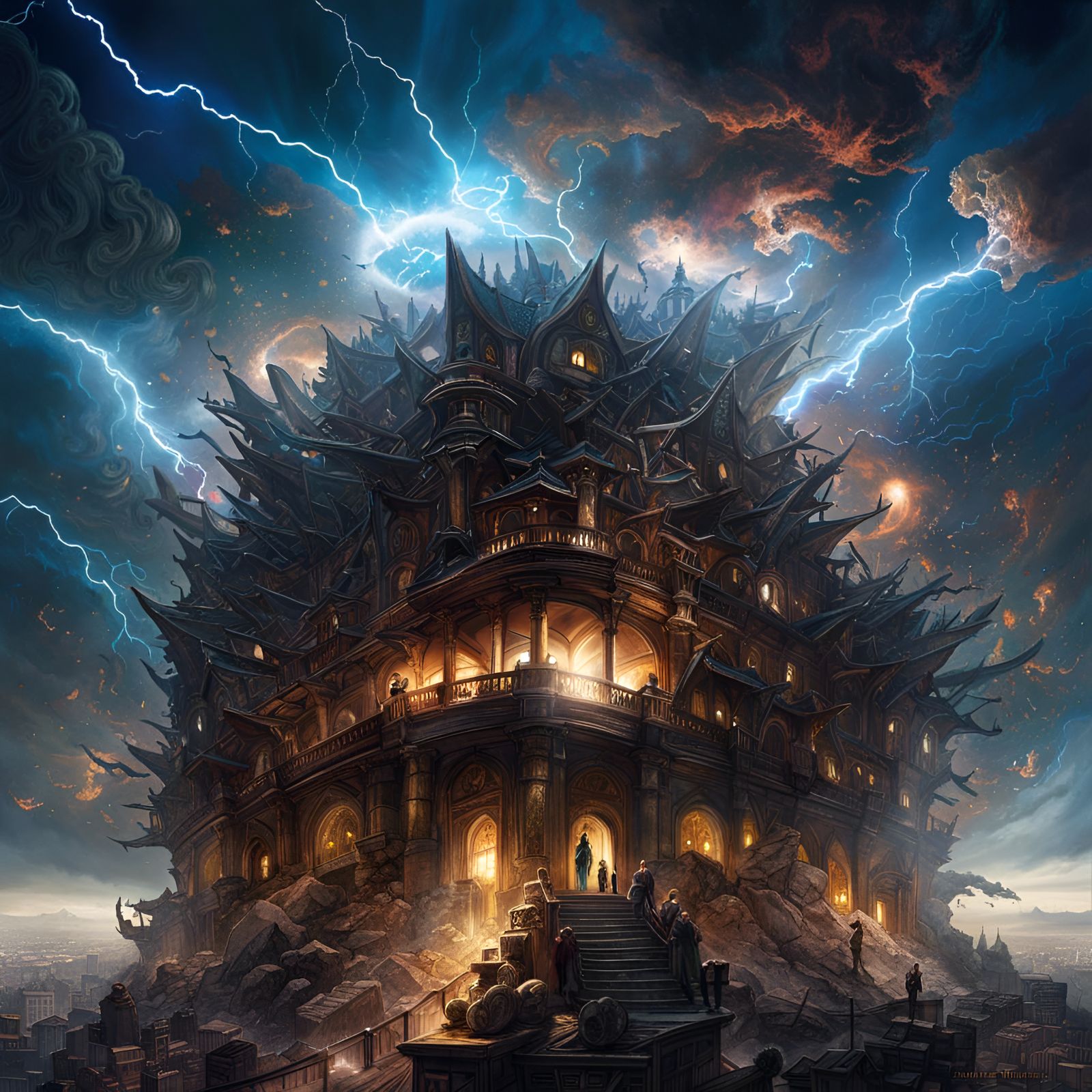 Lightning-scapes: the house on Thunder Hill.