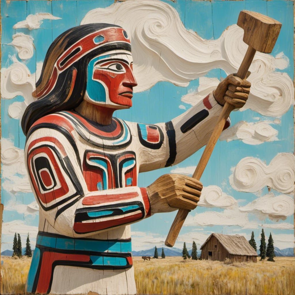 Painter Stepping Out of Canvas to Bring Art to Life