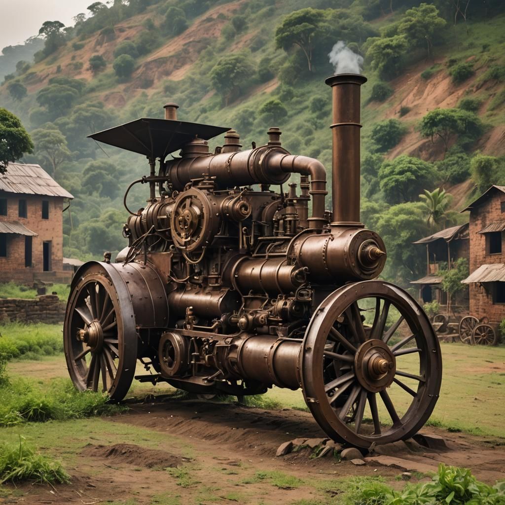Steampunk Hill Farm in 19th Century India