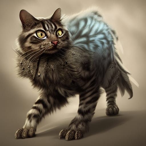 Epic Gryphon-Cat Hybrid by Givi Kolelishvili
