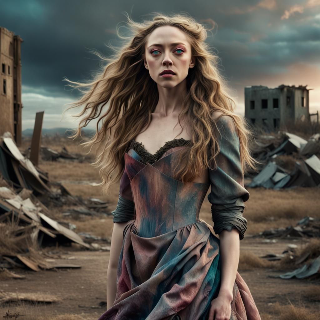 Amanda Seyfried in Post-Apocalyptic Pre-Raphaelite Portrait