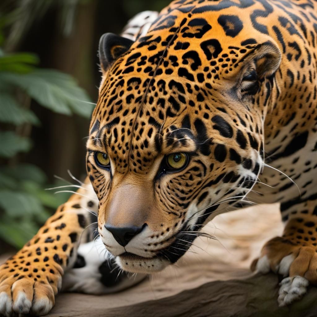 Shaolin Monk Jaguar Kung Fu Anime Illustration