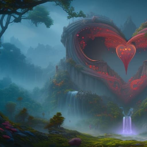 Fantastical Hearts in Detailed Digital Art
