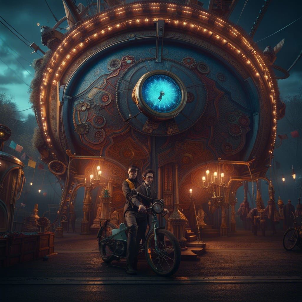 Monocycle Art in a Freak Show: Detailed Concept Art