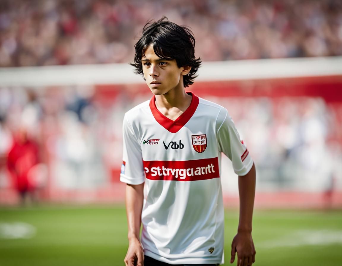 Young Soccer Player Portrait with Bokeh