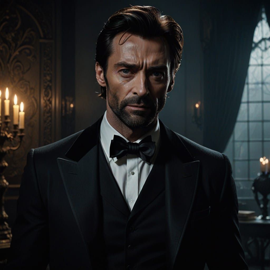 Elegant Vampire in Moody Cinematic Style