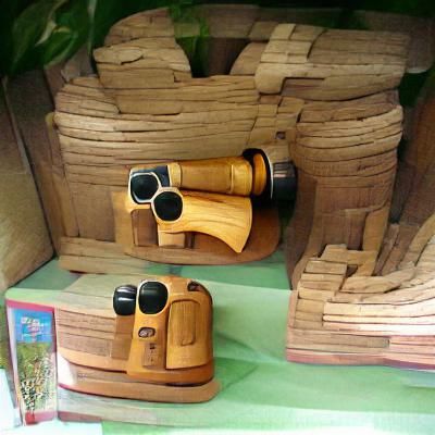 Handcrafted Wooden Binoculars: A Rustic View
