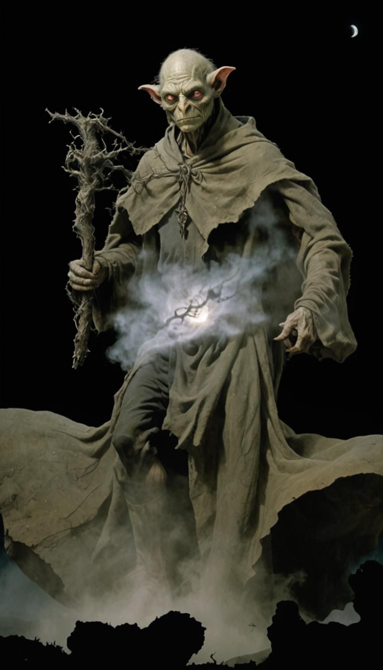 Goblin on Scottish Moor in Gothic Horror Style