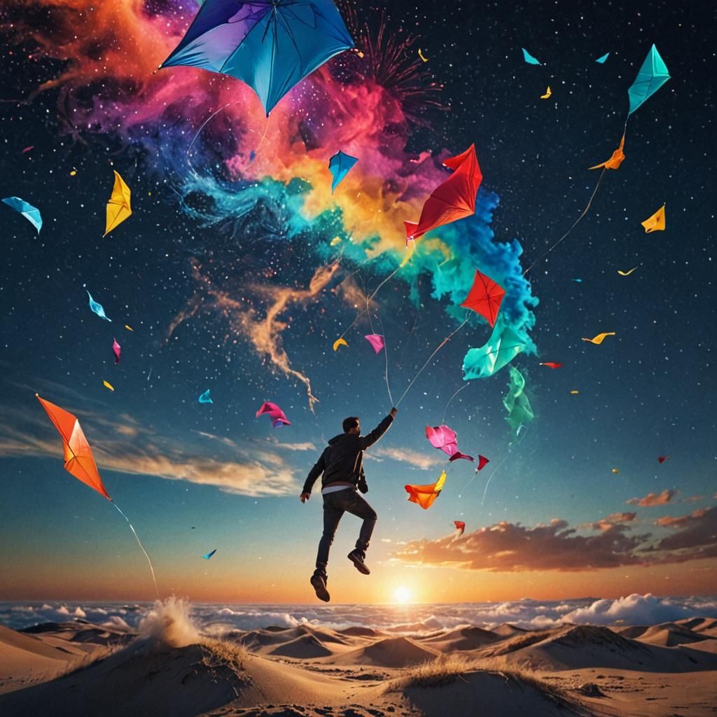 Cosmic Butterfly Soaring: A Digital Fantasy Art