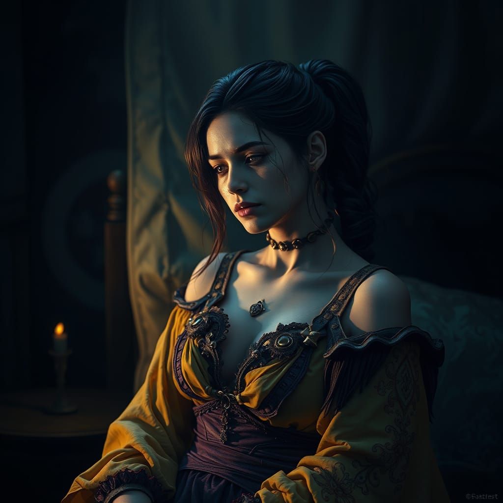 Ominous Awakening: A Dark Fantasy Concept Art