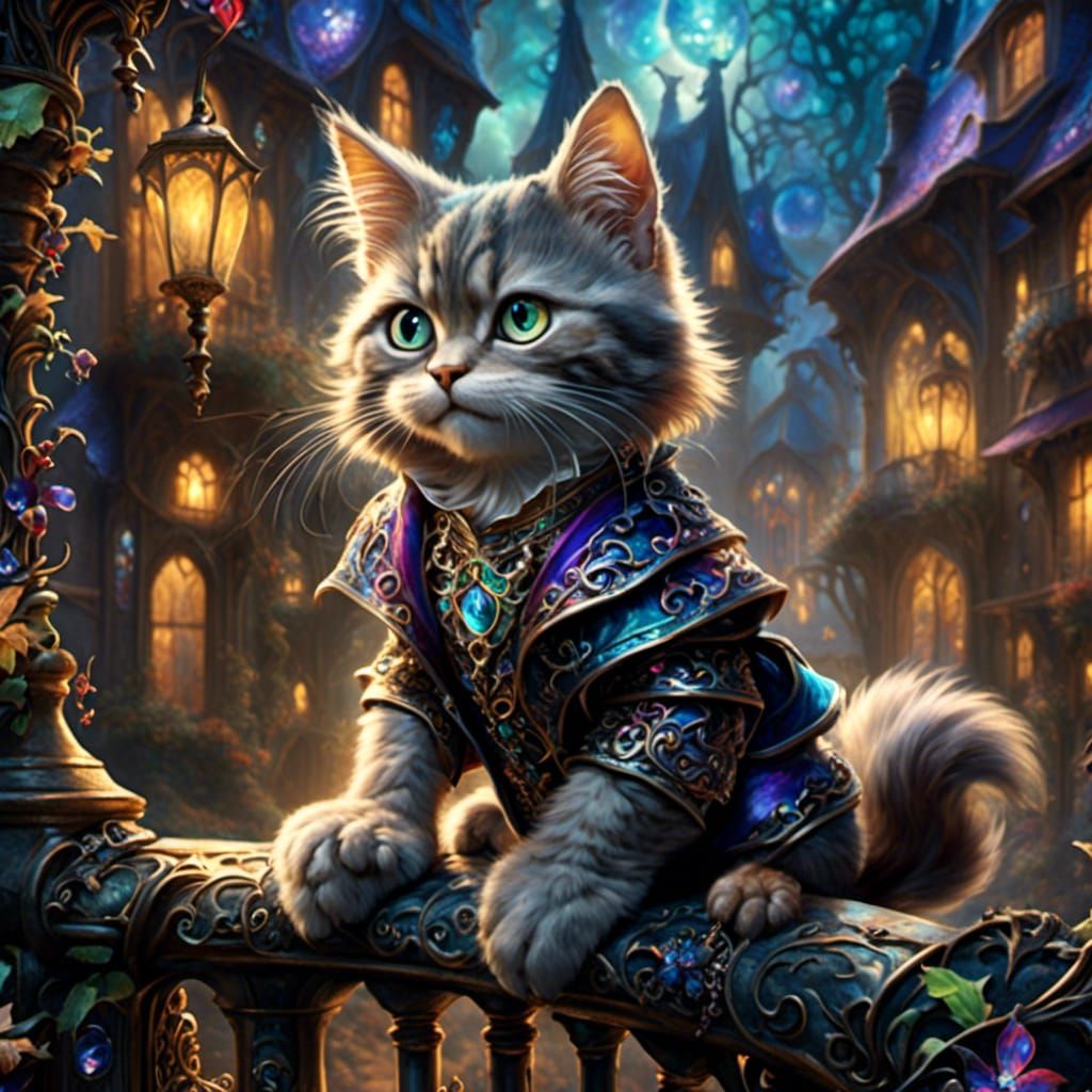 Alley Tomcat's Midnight Wail: Iridescent Fantasy