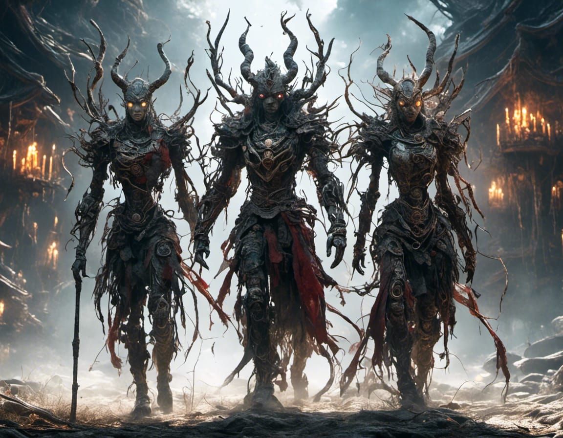 Dark Anime-Inspired 3D Render with Unique Atmosphere