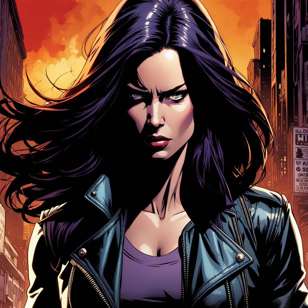 Jessica Jones Comic Character Art in 3D