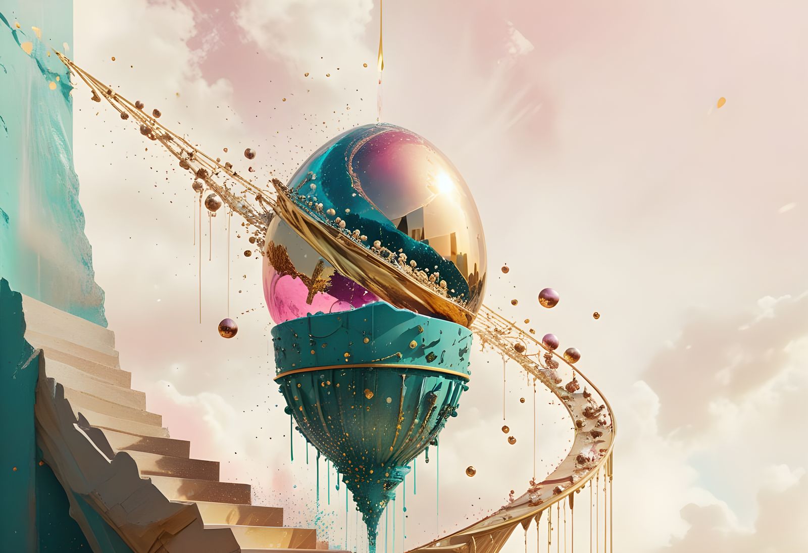 Cosmic Egg and Fountain in Shadow-Light