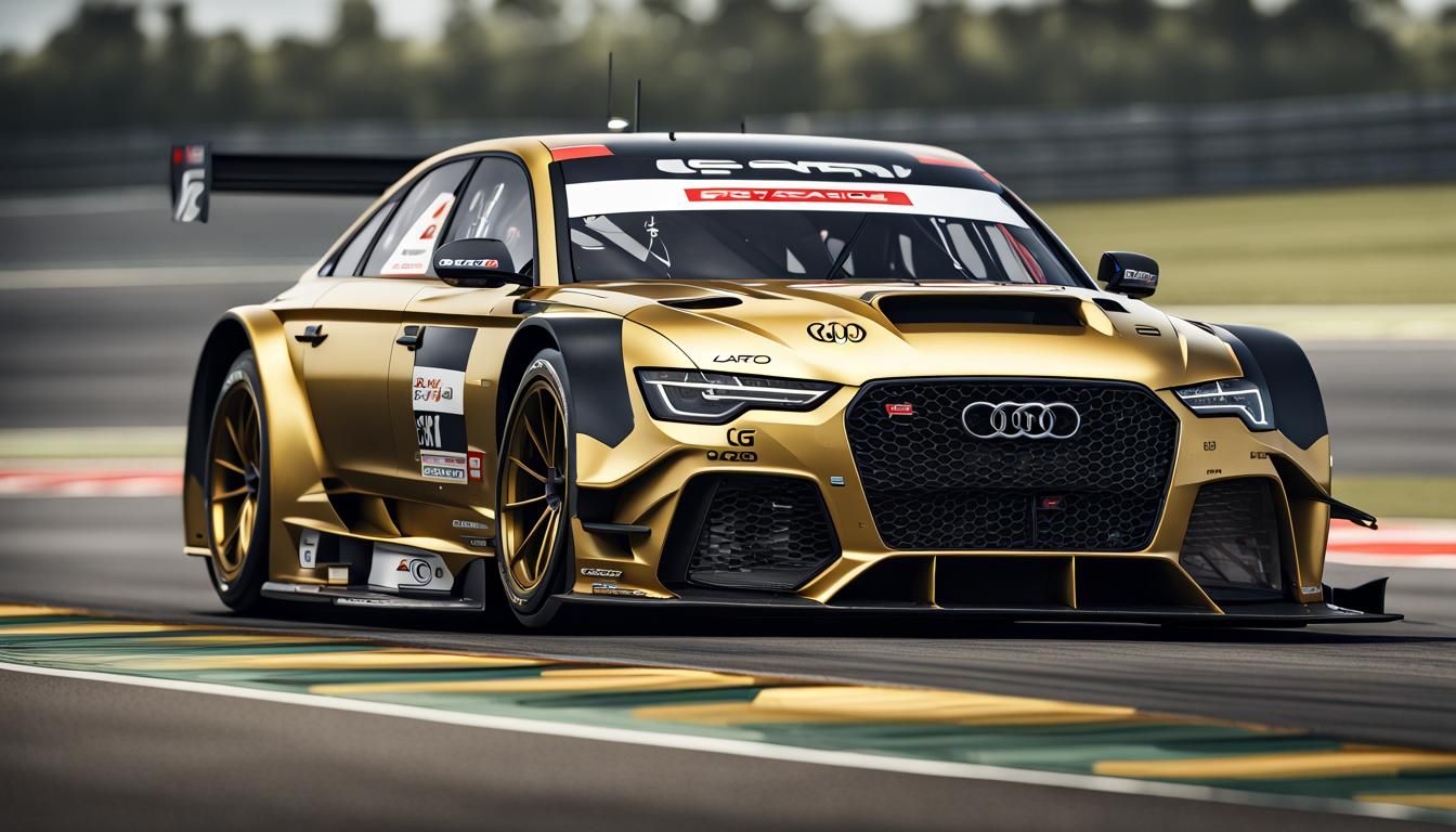 Golden Audi RS6 GT3 at Le Mans in 8K