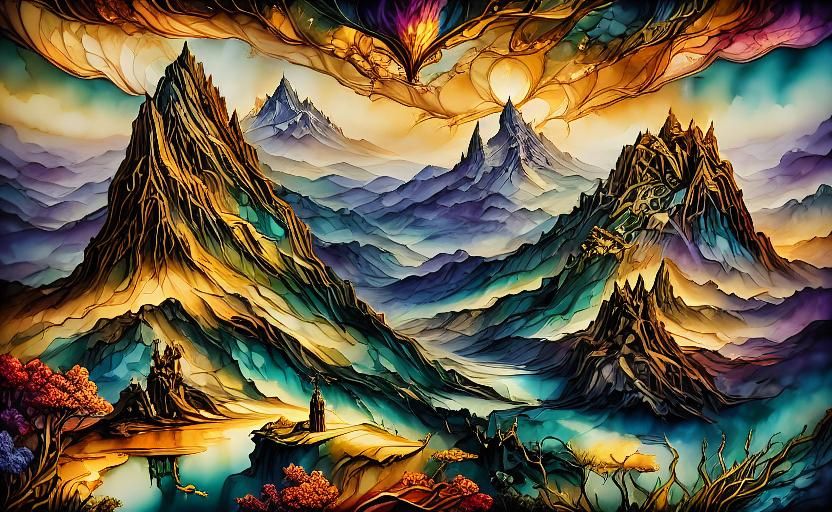 Surreal Face Made of Landscape, Dreamlike Macro Photo