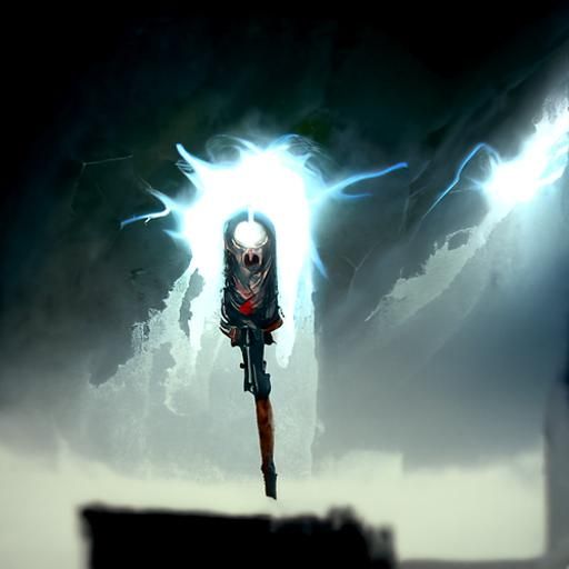 Sinister Lightning Gun Digital Illustration