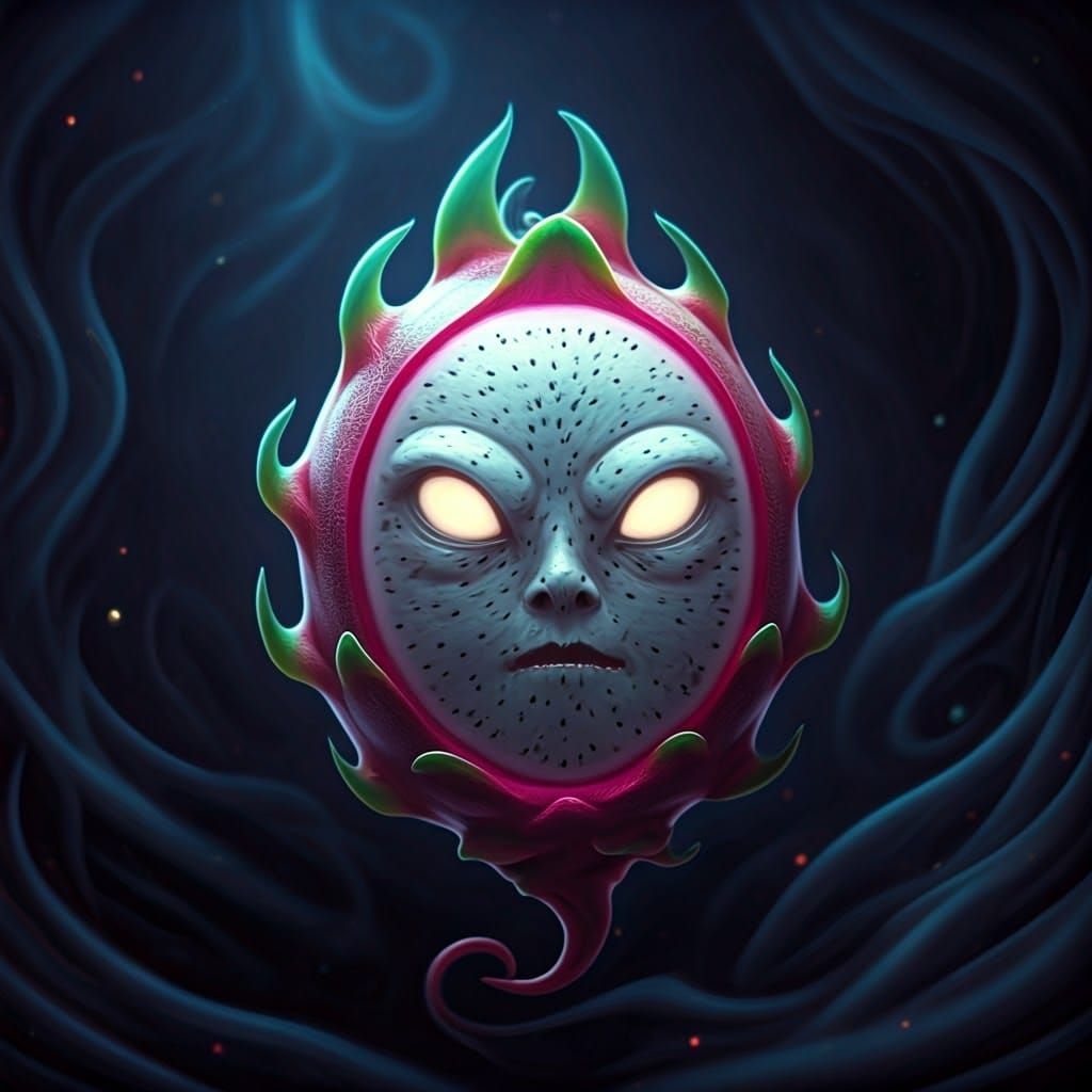 Ethereal Dragon Fruit Radiates Otherworldly Glow