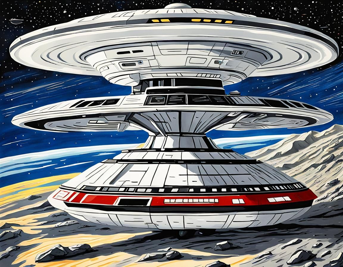 Starfleet Officer Dedicated to Truth: Gouache Painting