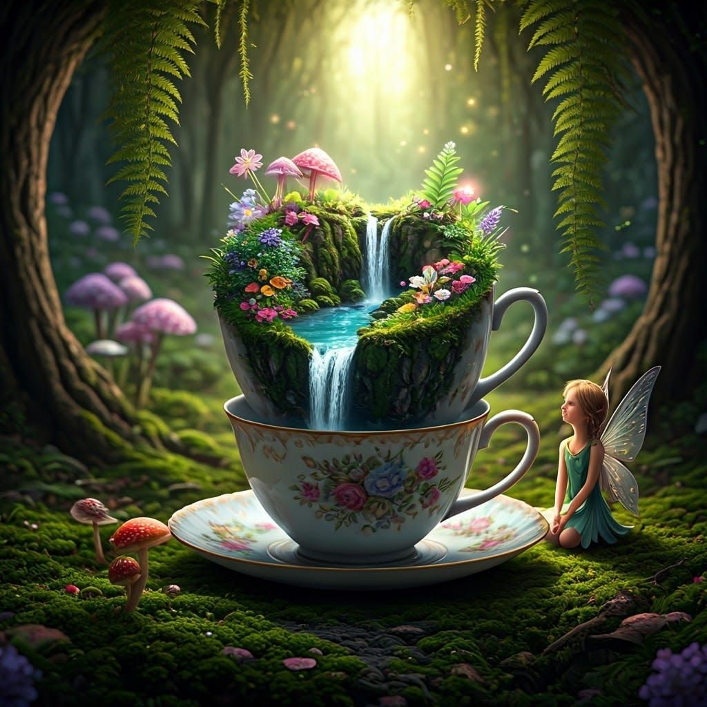 Magical Fairy Garden in Teacups