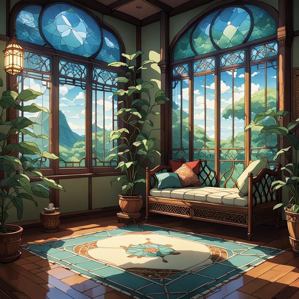 Oriental room with a view