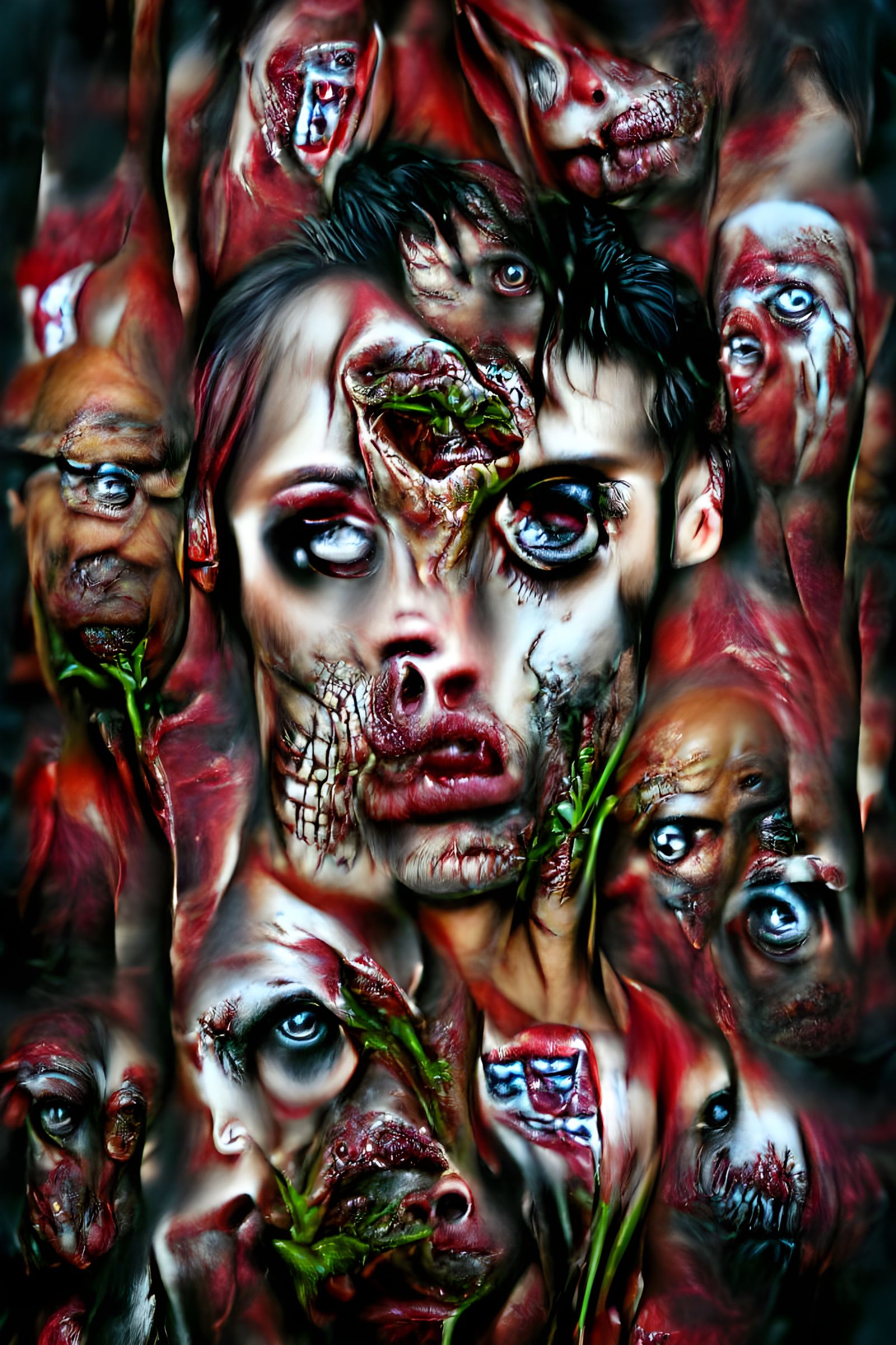 Hyperrealistic Zombie Horror Headshot