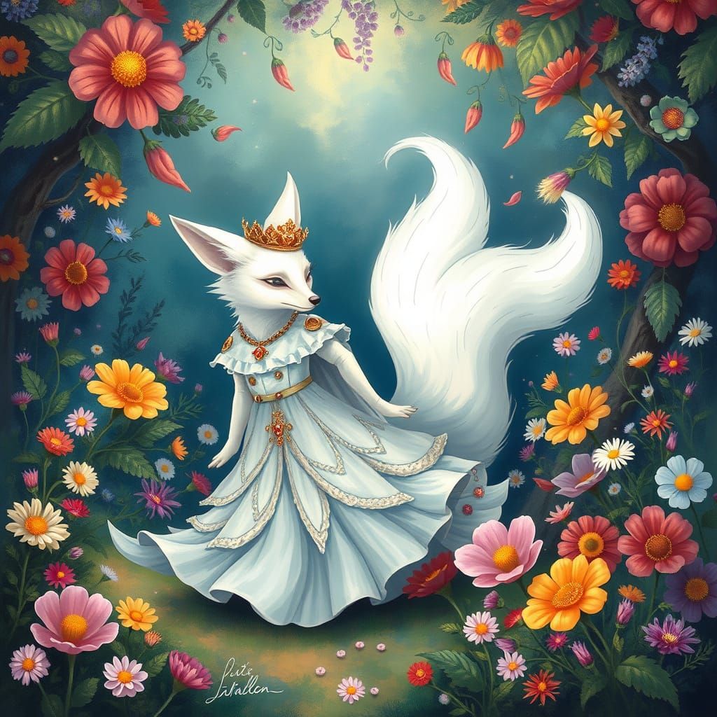 Fairytale Fox Empress Trips in Magical Garden