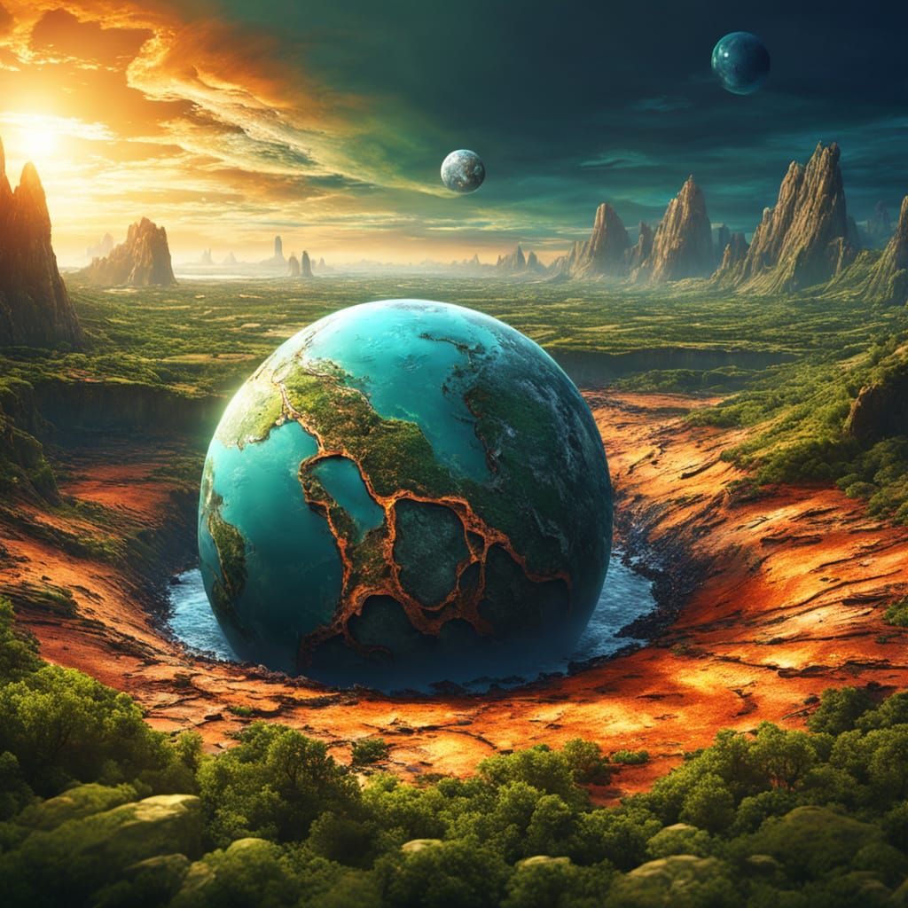 Cracked Earth Planet Reveals Molten Core