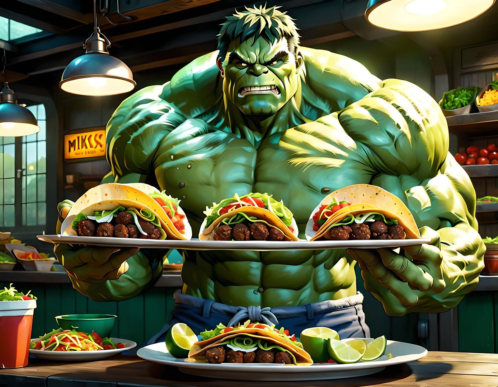 Hulk Enjoys Tacos: Anime Key Visual