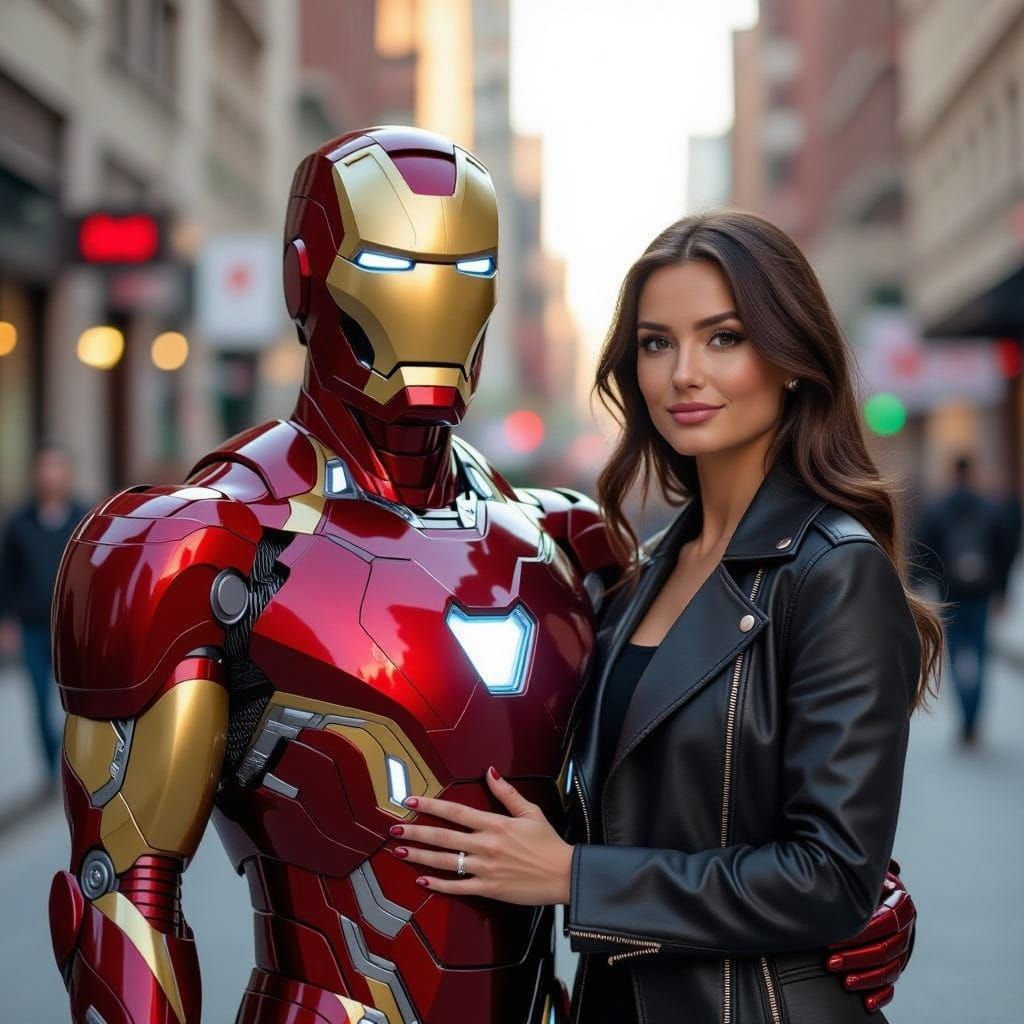 Man and Woman as Iron Man Characters