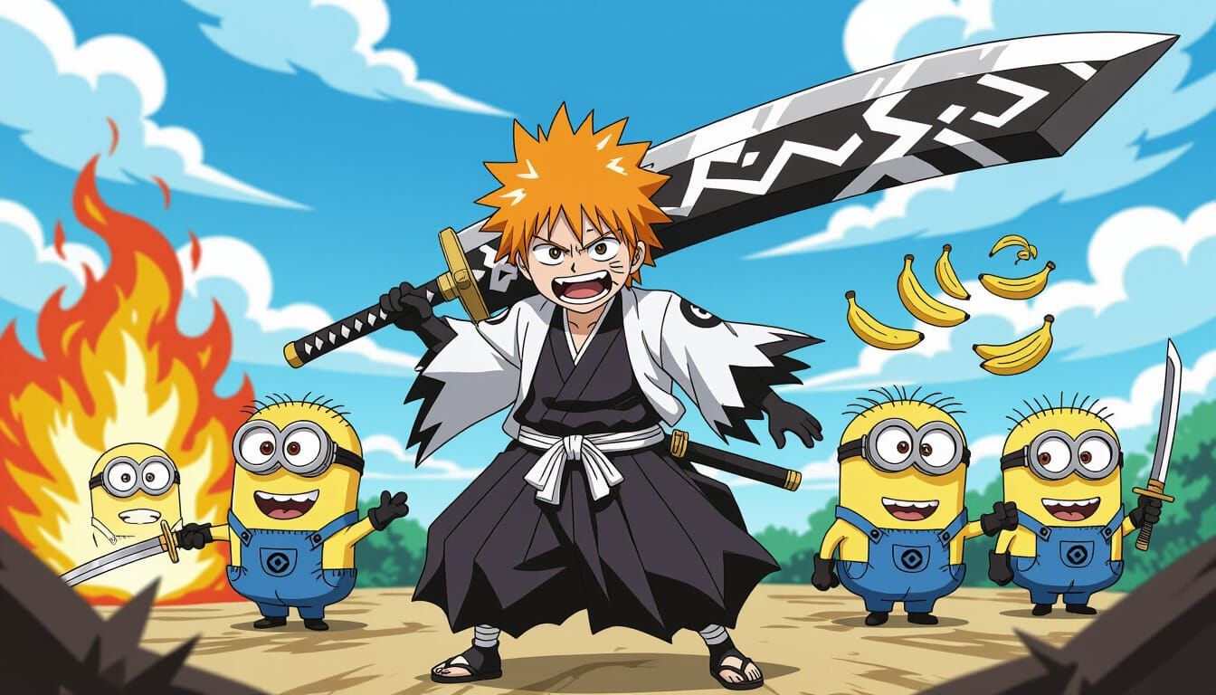 Minions as Shinigami in Bleach Anime Style