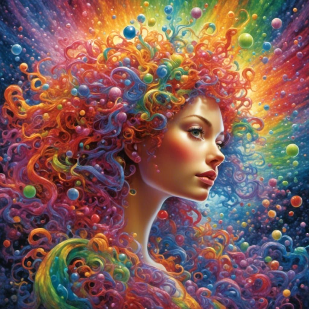 Rainbow Princess with Crystal Splash Art