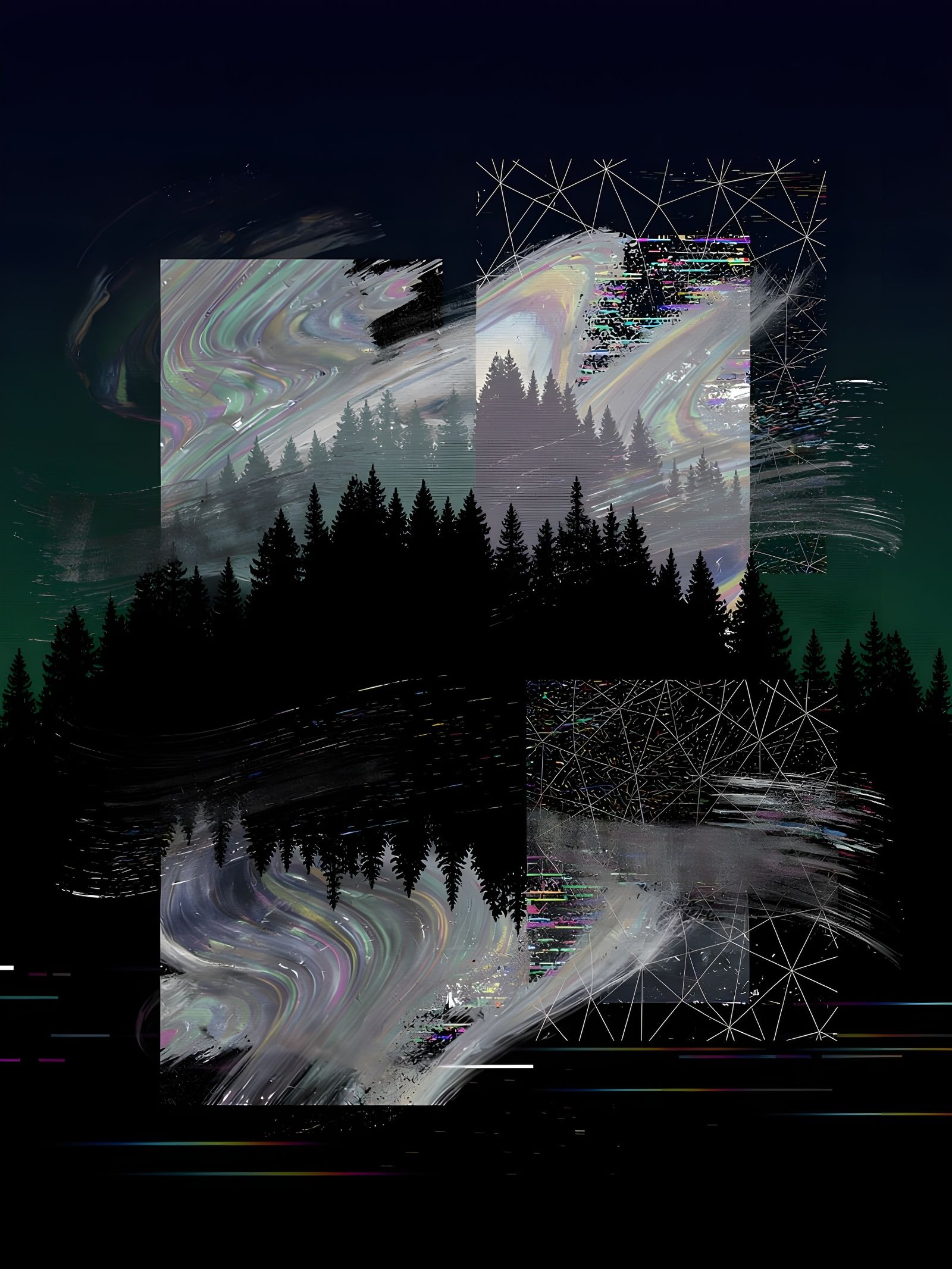 Evolving Textures in a Conceptual Forest Silhouette