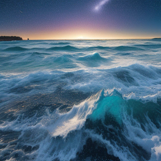 Stardust Falls on Gentle Sea Foam