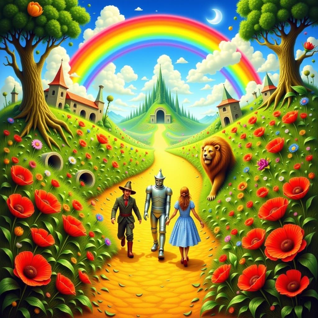 Magical Yellow Brick Road Journey to Emerald City