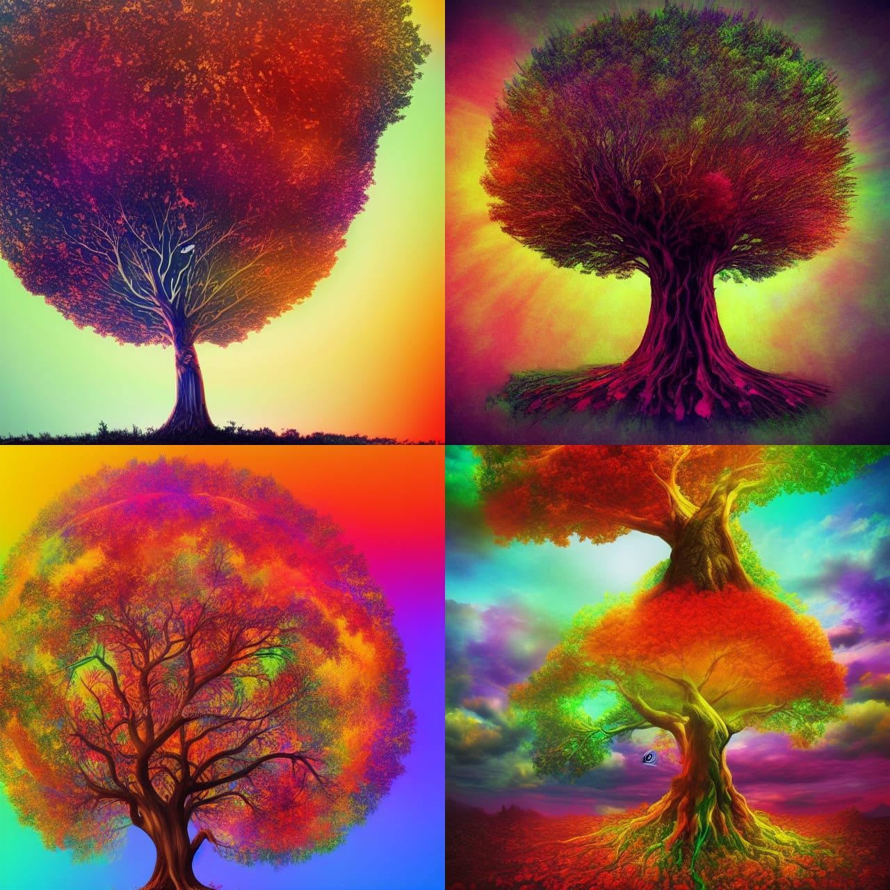 Hyperrealistic World Tree with Edible Branches