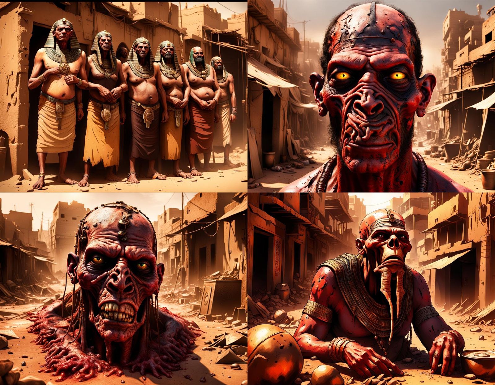 Eerie Egyptian Slum: A Mutant Village in 8K