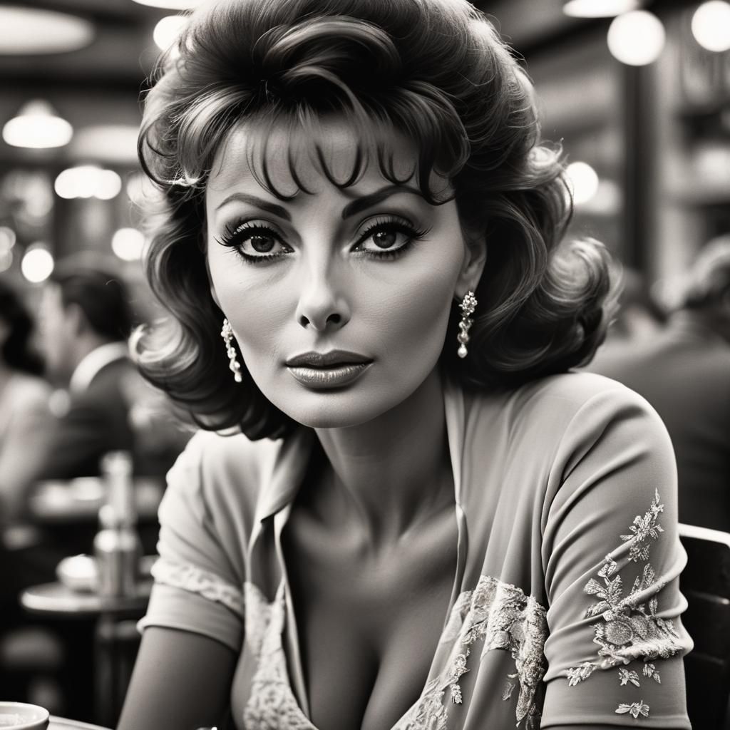 Sophia Loren in Vintage Italian Neorealism Style