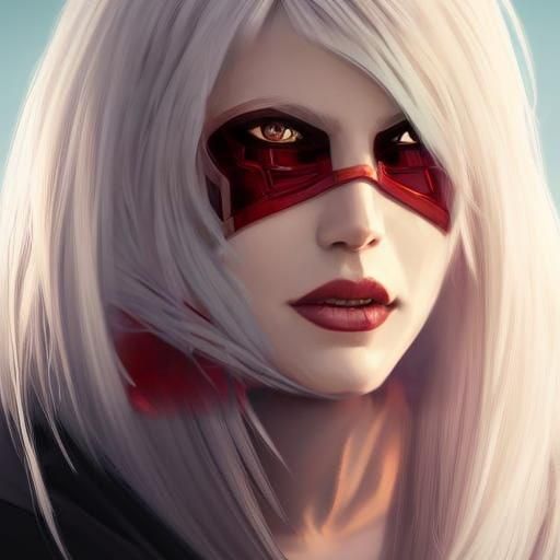 Intricate Portrait of Woman in Red Hood