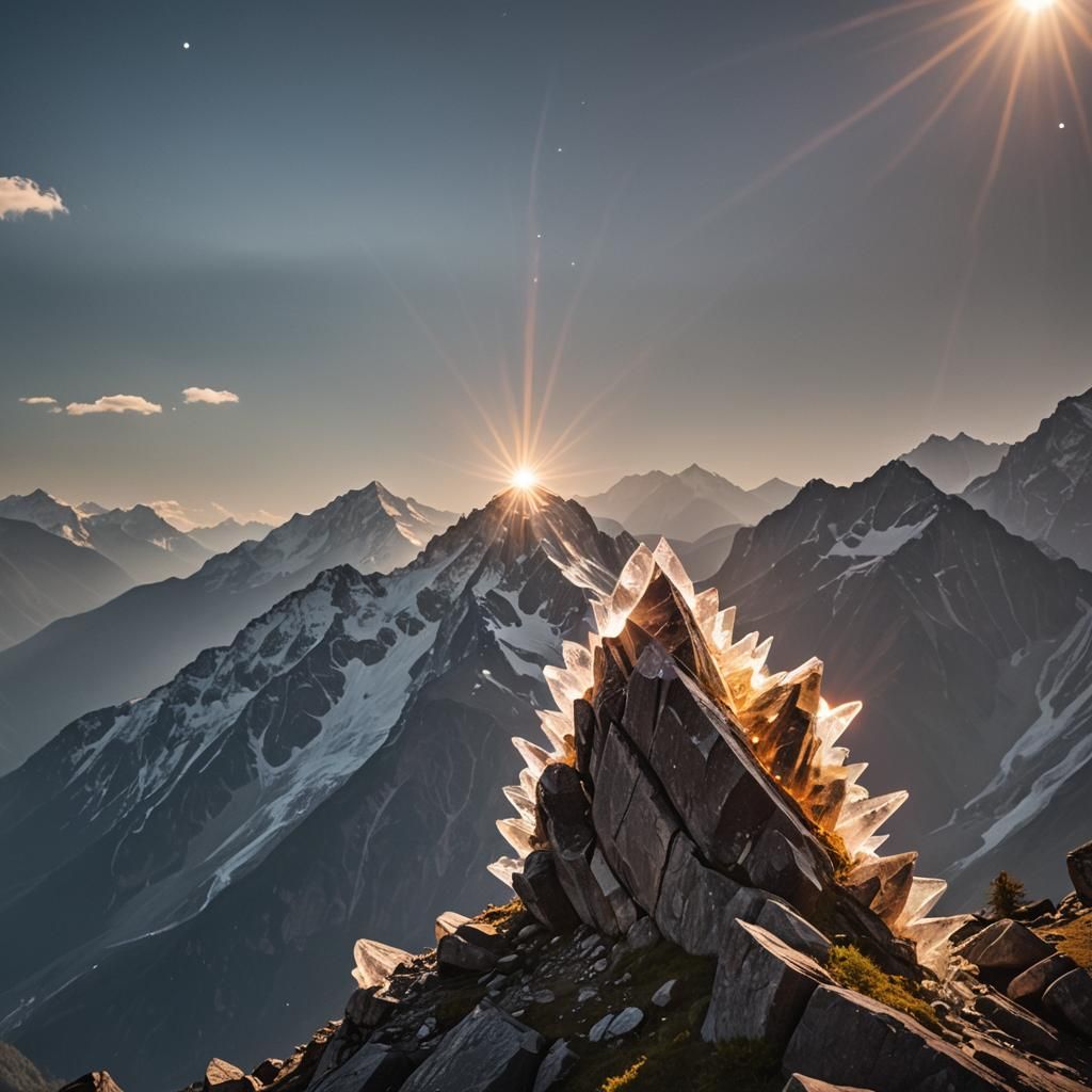 Crystal Ritual Illuminates Mountains: Professional Photograp...