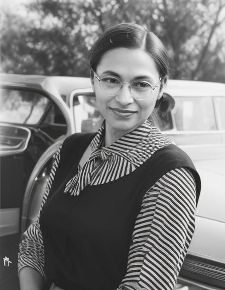 Rosa Parks Portrait in Artgerm Style