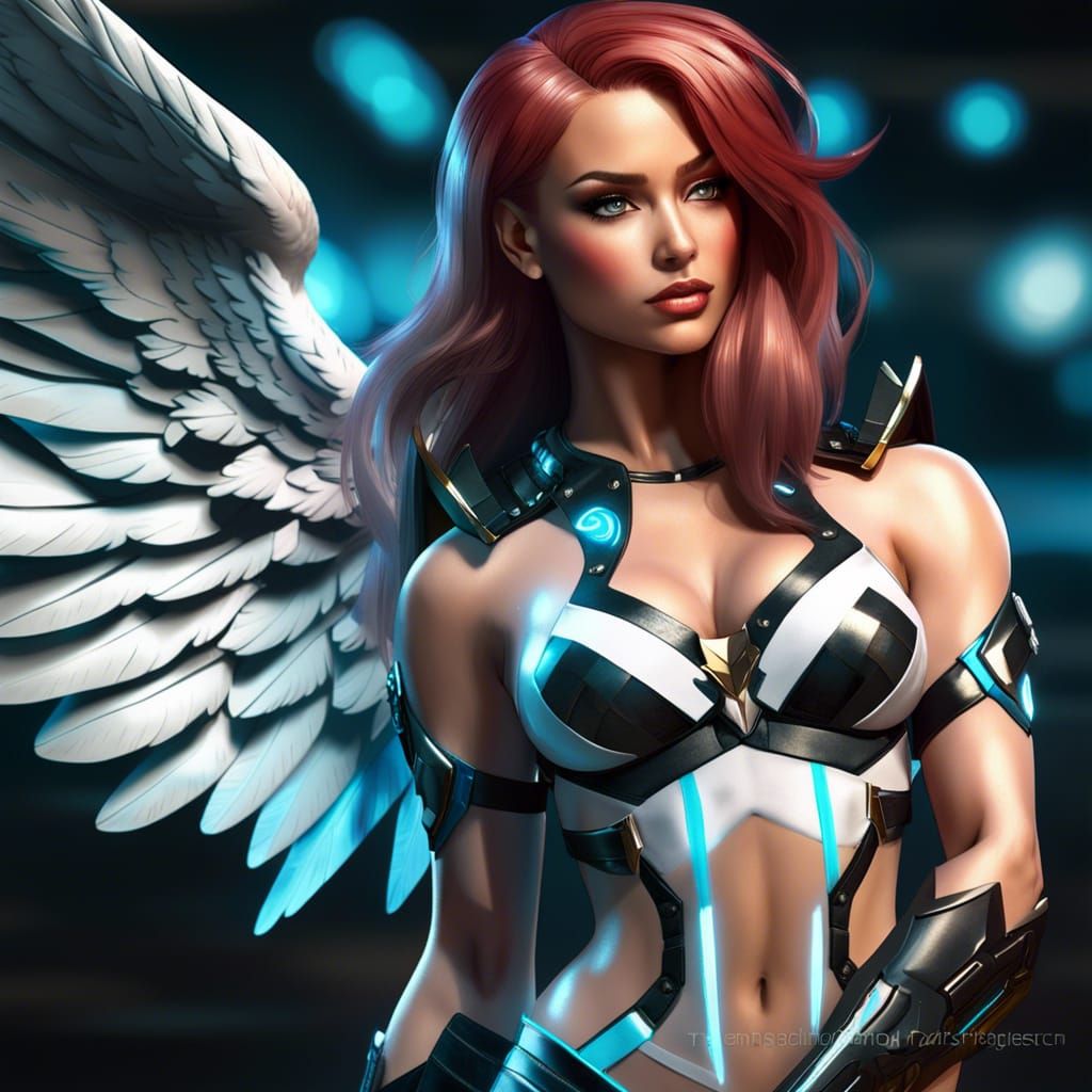 Fantasy Angel Warrior in Hyper-Detailed Digital Art