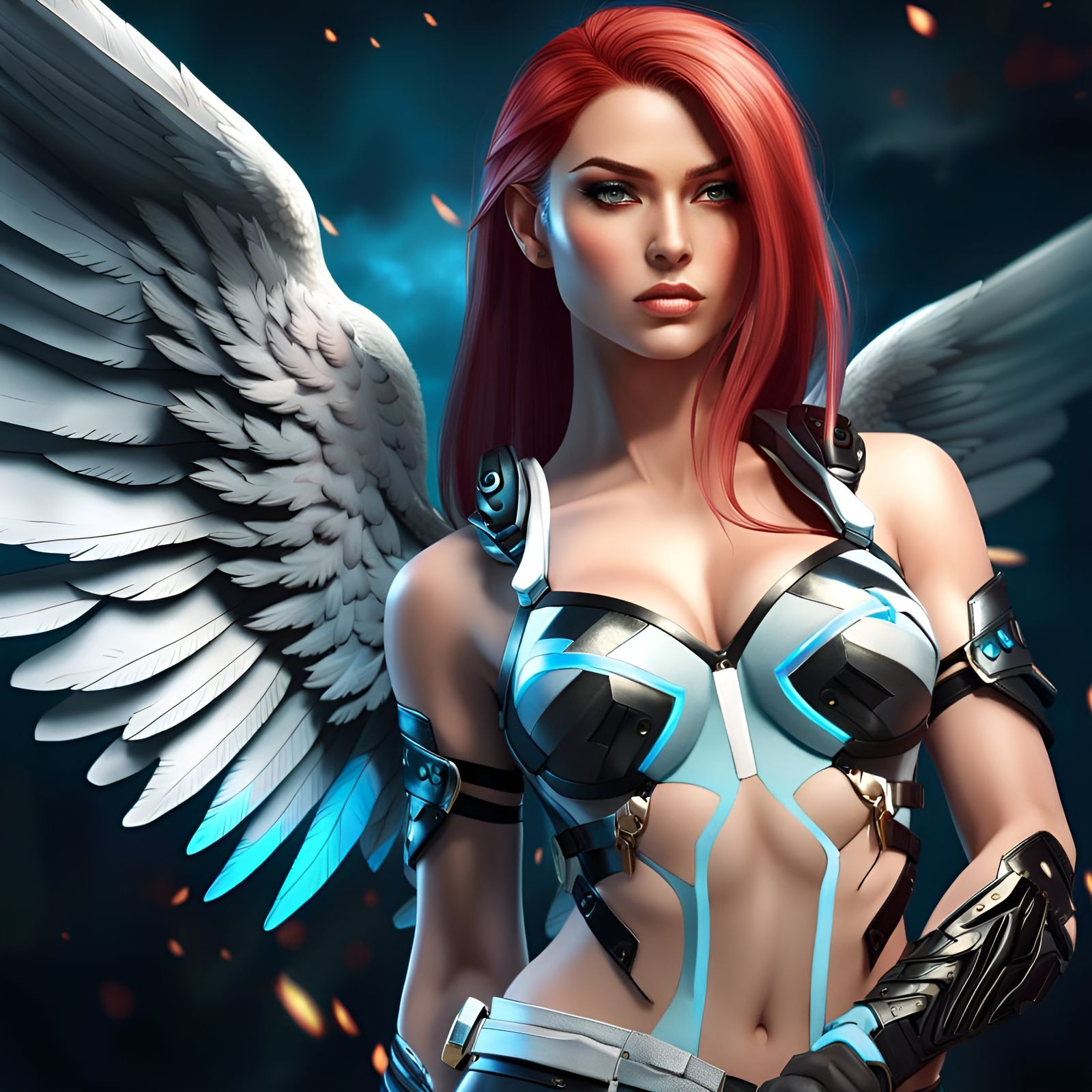 Fantasy Angel Warrior in Hyper-Detailed Digital Art