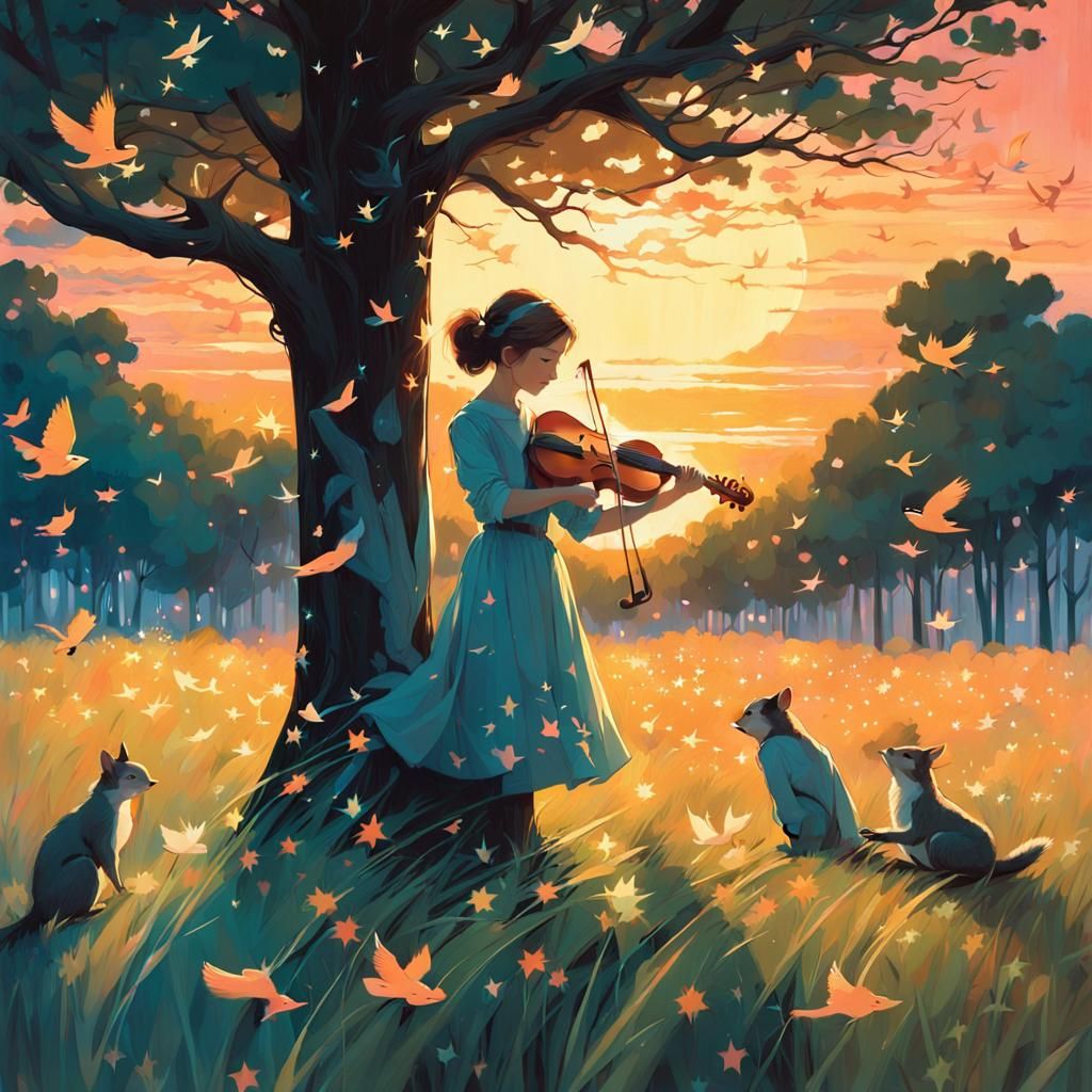 Musical Meadow: Sunset to Starry Night
