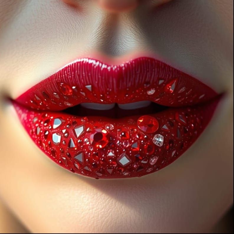 Hyperrealistic Lip Jewelry in Vibrant Colors
