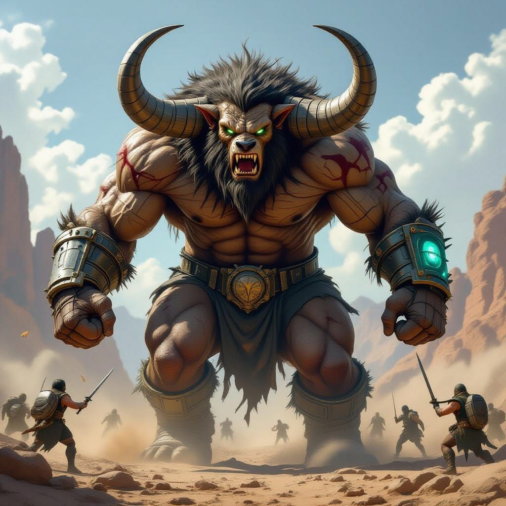 Mighty Aries Warrior Charges Forward