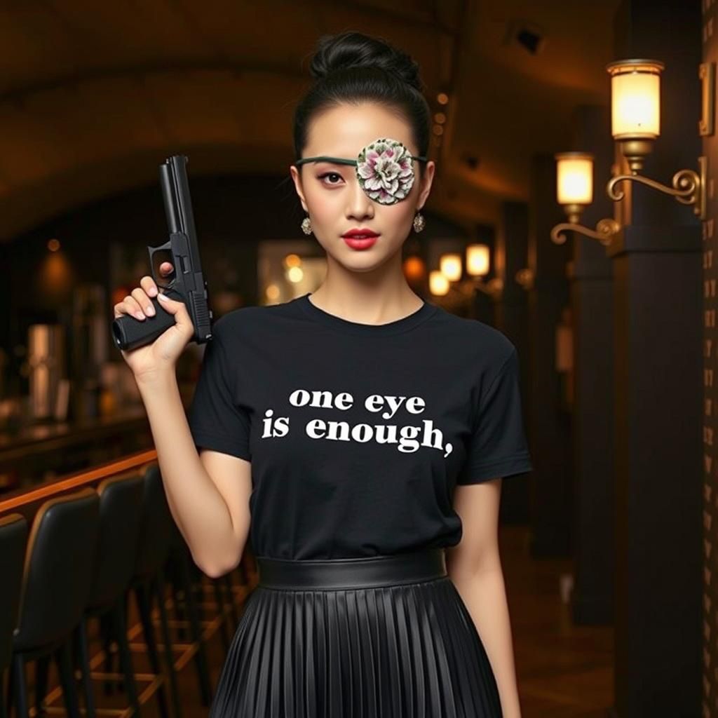 Elegant Vietnamese Woman as Bond Girl Movie Still