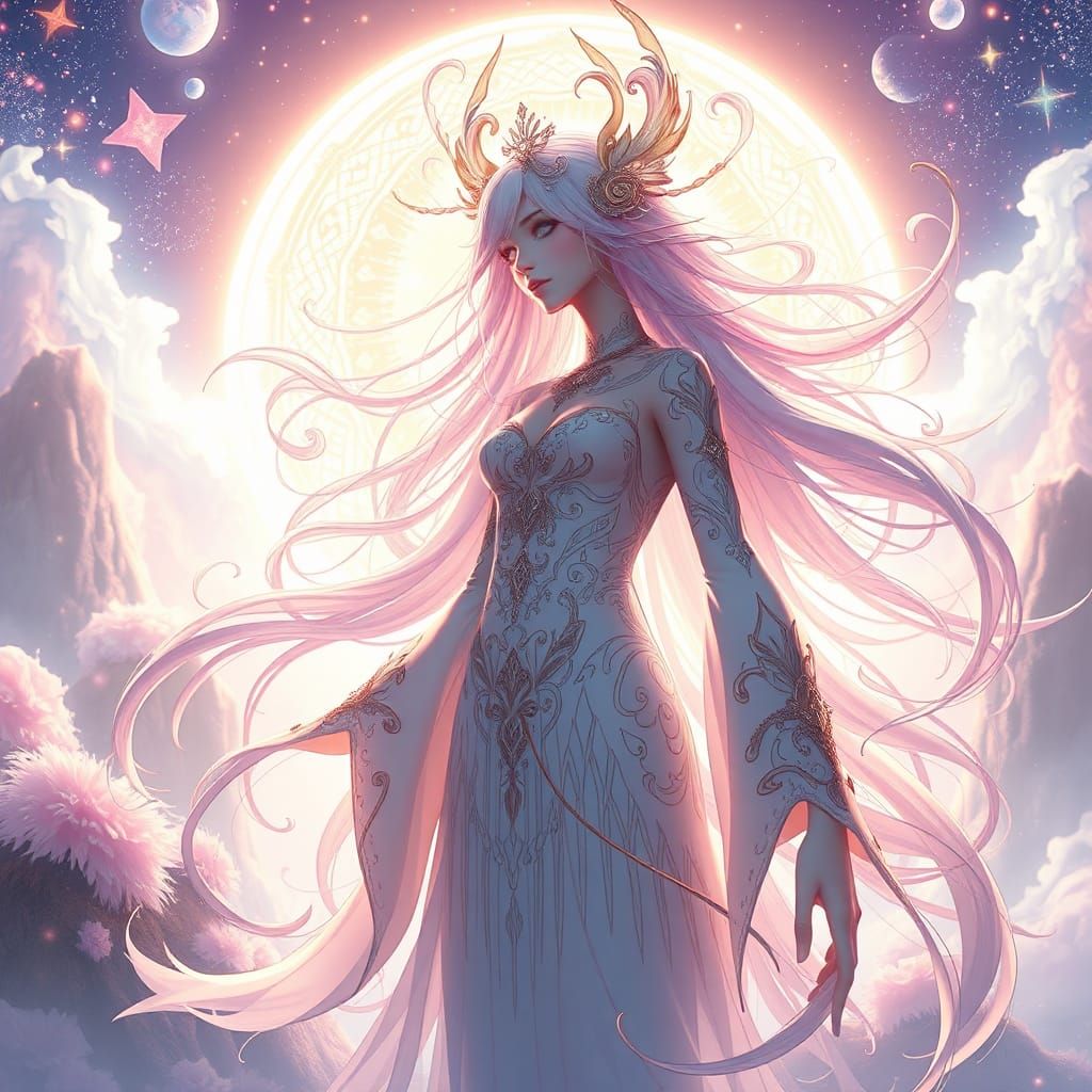 Ethereal Zerali Naazer in a Whimsical Dreamscape