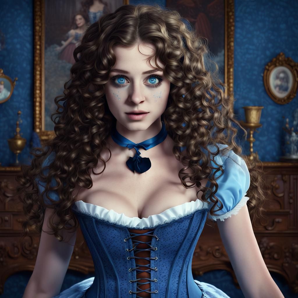 Alice in Wonderland with Haunted Look, Matte Painting